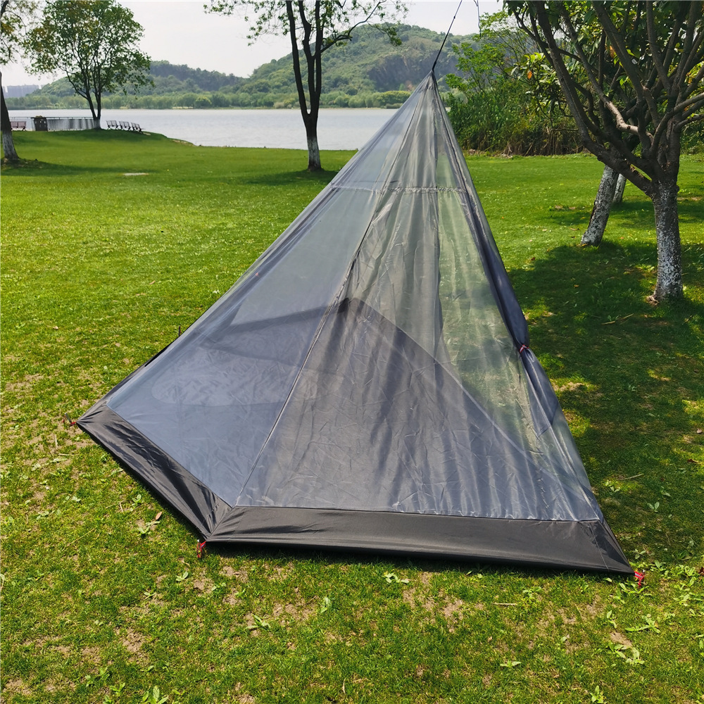 Cheap Goat Tents Ultralight Pyramid Outdoor Indoor Tent Summer Mesh Tent Portable Hiking Camping Tepee Inside Tent 2022 New   